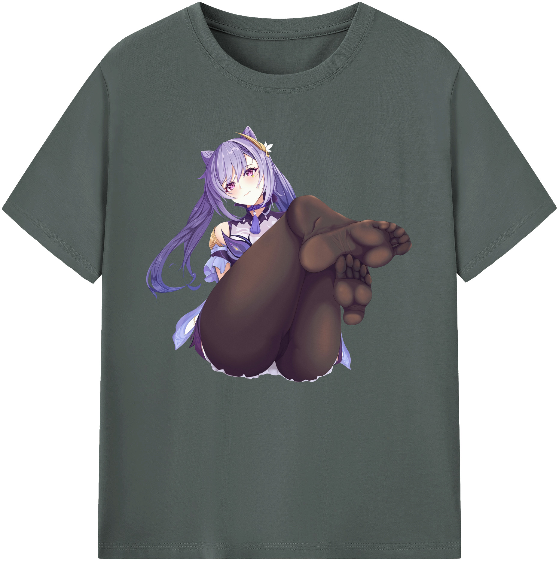 げんし神 刻晴 こくせい genshin Kokusei 綿100％ メンズ半袖Tシャツ｜肌触りやわらか＆通気性